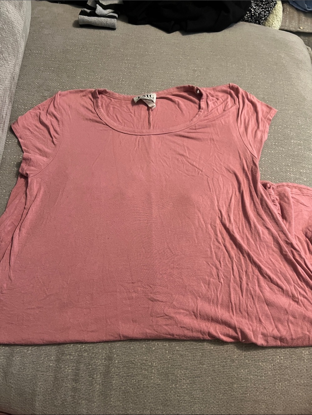 Women’s Midi Dress in Dusty Rose - Casual Scoop Neck